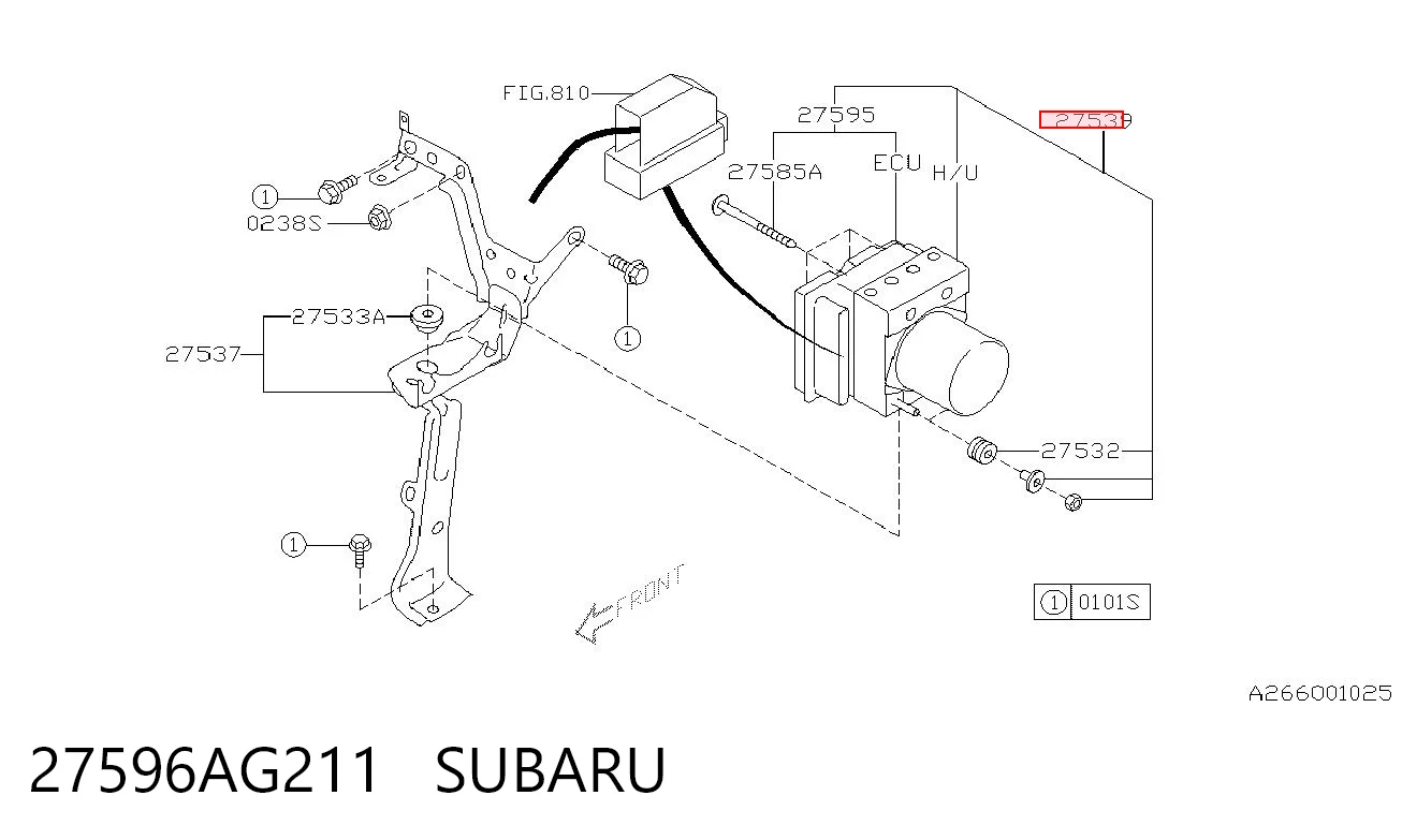 Unidad de control ABS hidráulico Subaru Outback (2003-2009)
