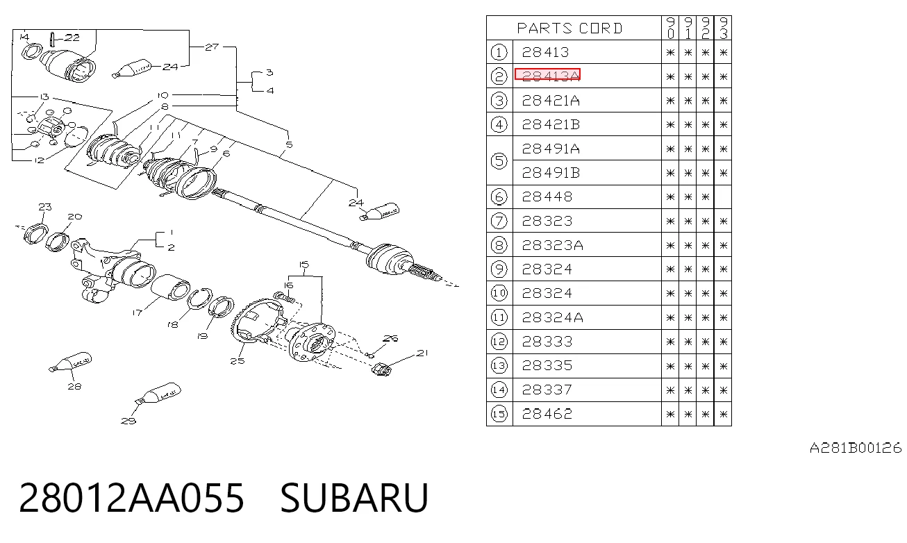 28012AA055 Subaru
