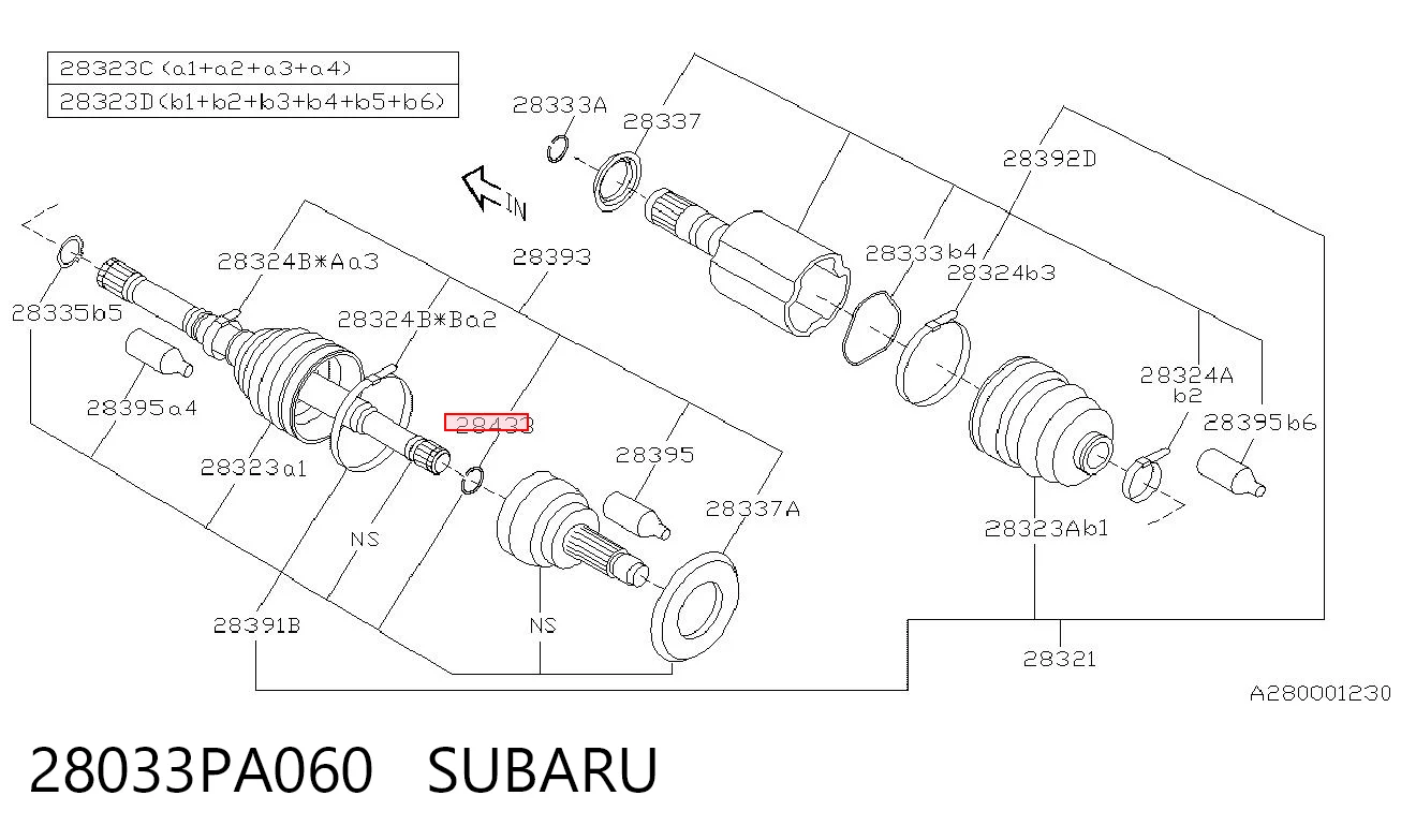 28033PA060 Subaru