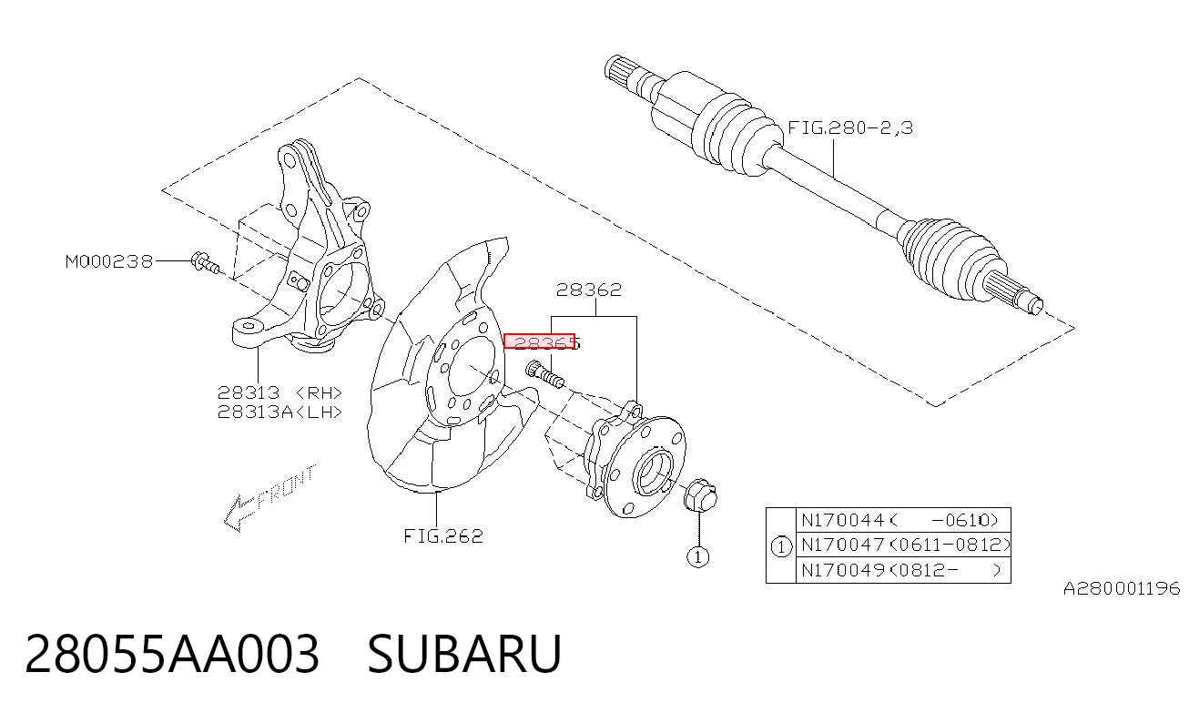 28055AA003 Subaru
