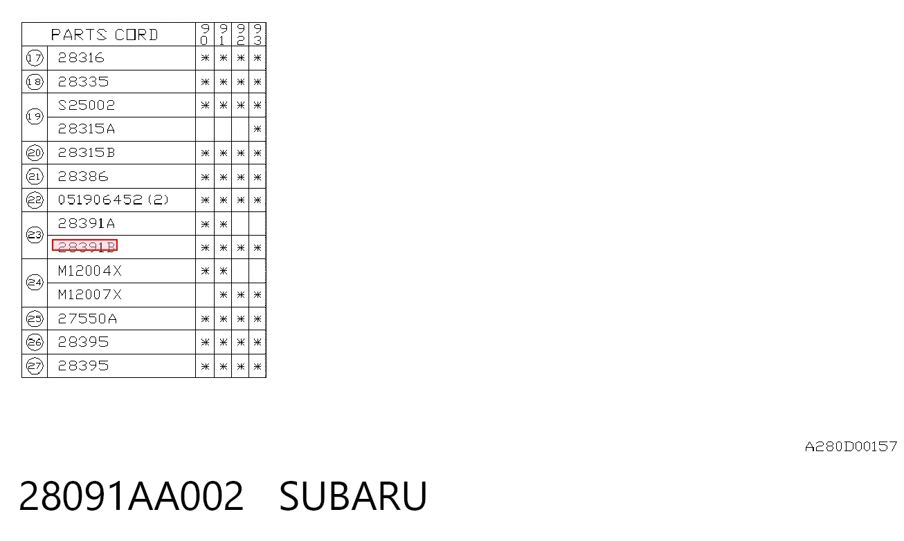 Junta homocinética Subaru Impreza I (1992-2000)