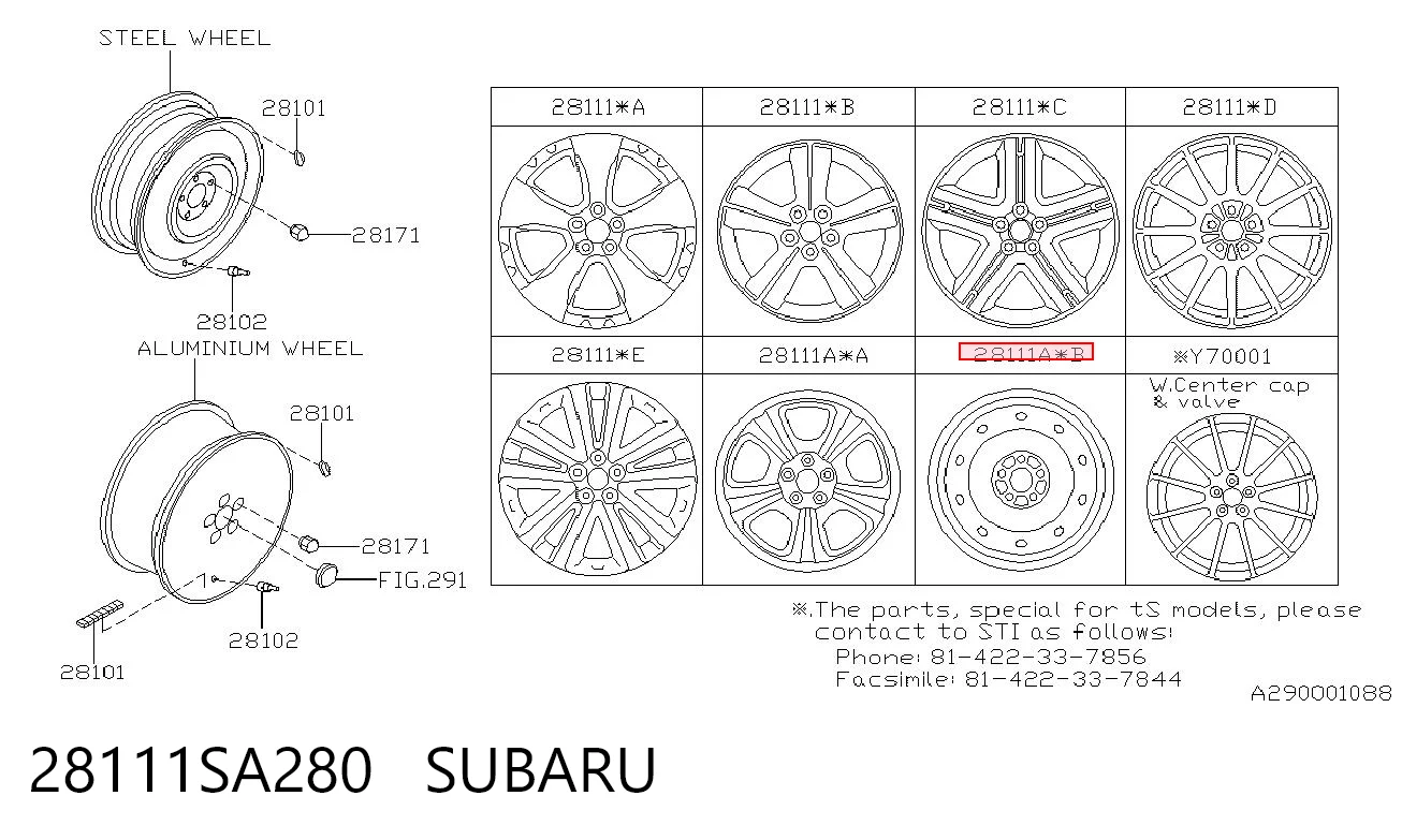 28111SA280 Subaru 