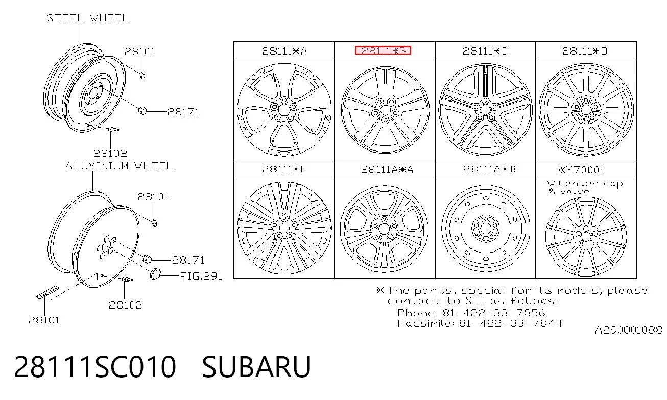 Aros para Subaru Forester III S12, SH