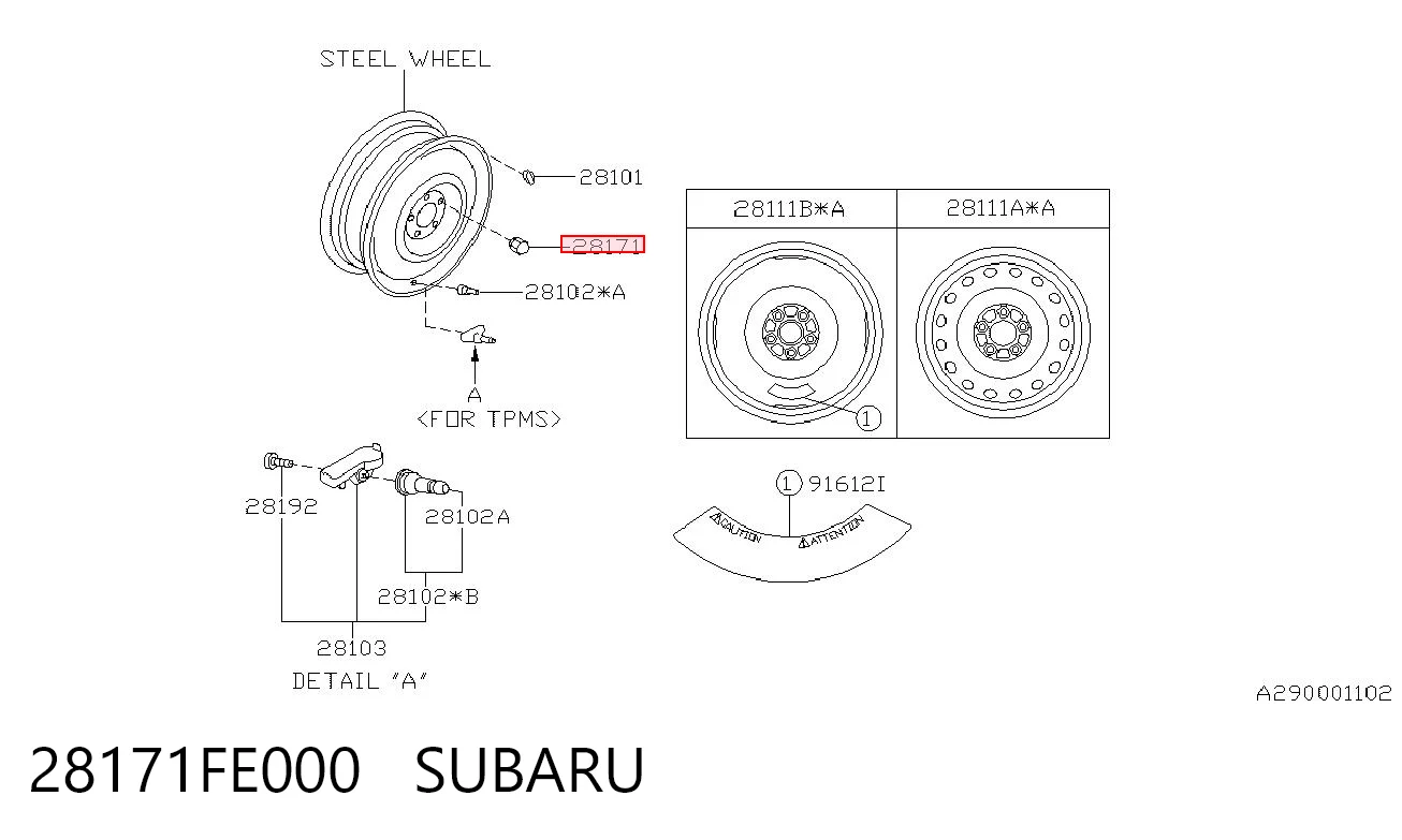Perno de rueda para Subaru Impreza I GC