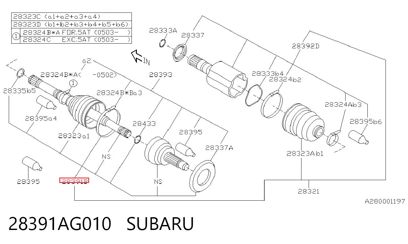 28391AG010 Subaru