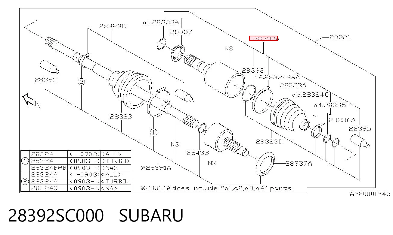 28392SC000 Subaru