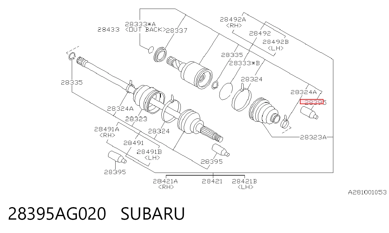 28395AG020 Subaru
