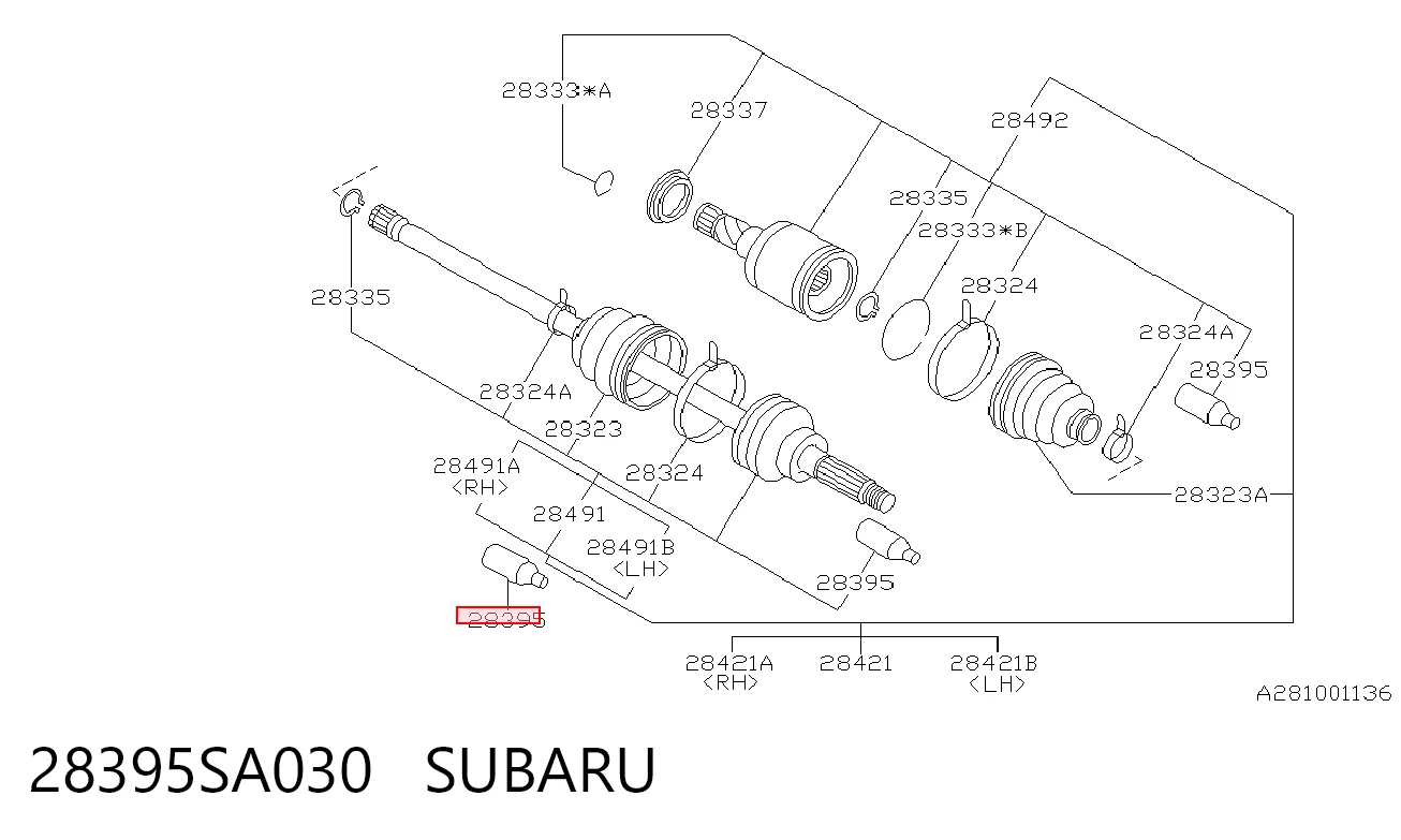 28395SA030 Subaru