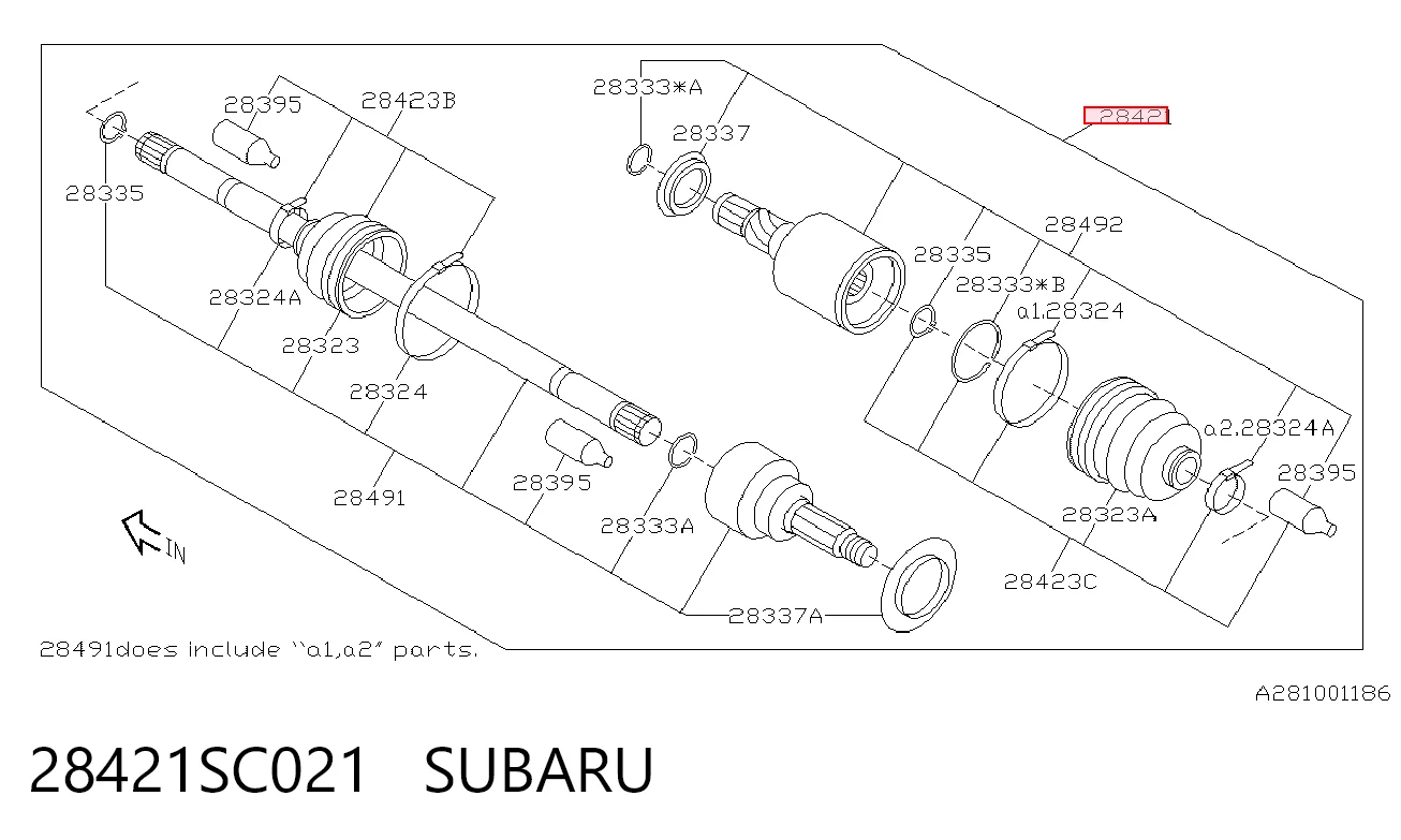 Palier Subaru Forester III