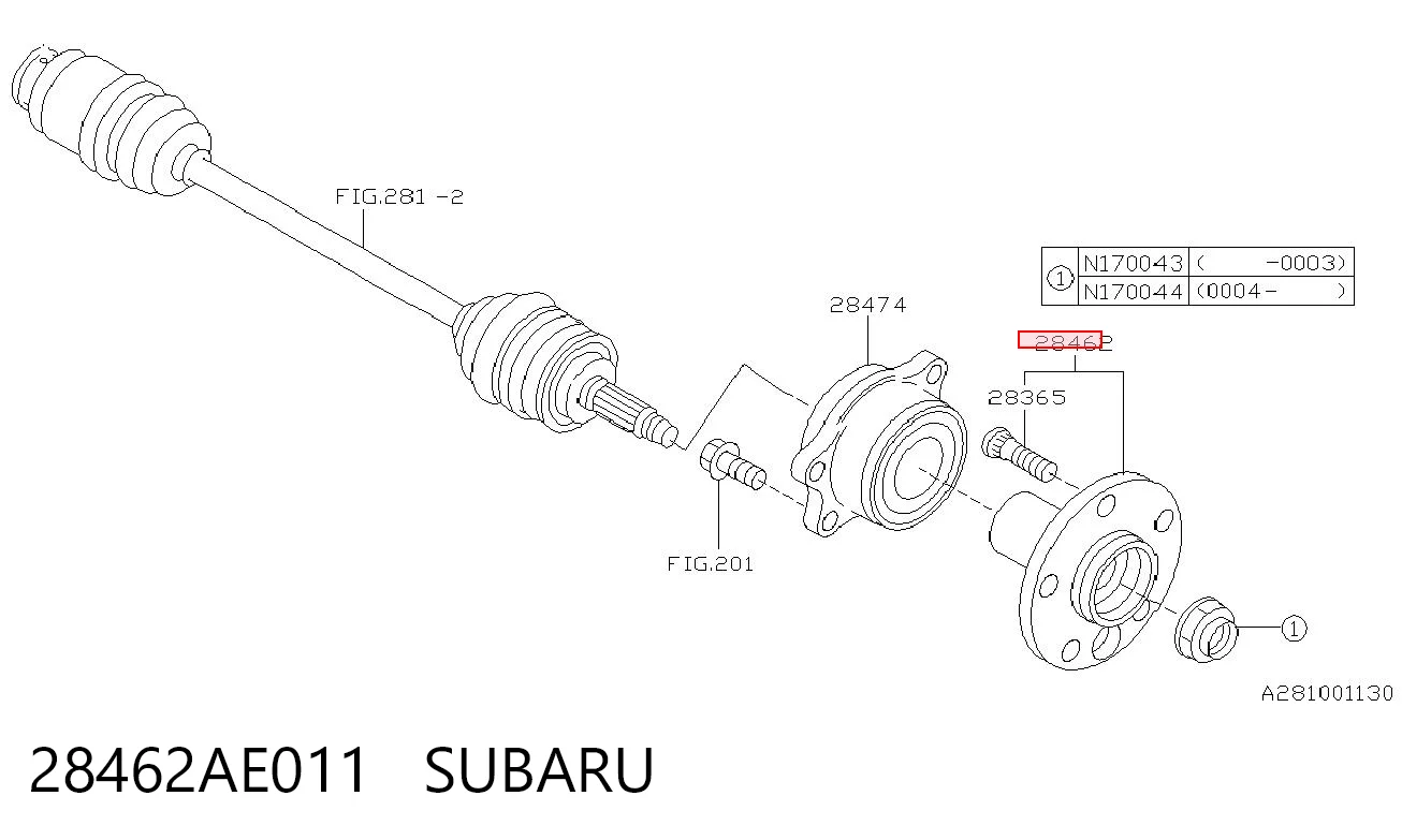 Comprar Cubo trasero Subaru Legacy III BE, BH a bajo precio