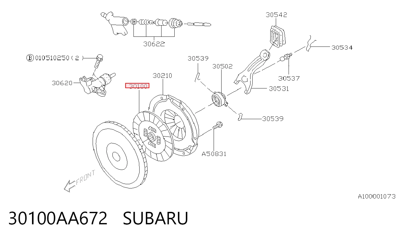 Disco de embrague para Subaru Legacy BE, BH