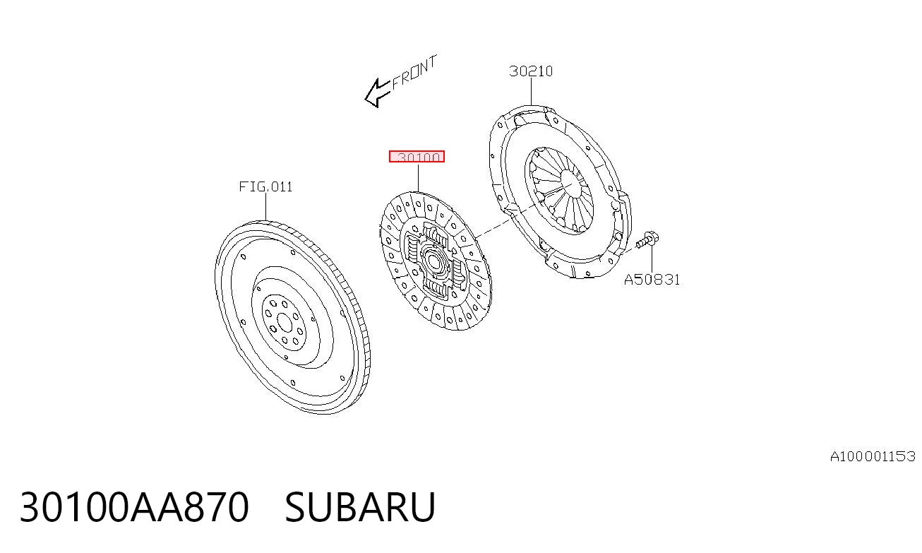 30100AA870 Subaru Disco de embrague