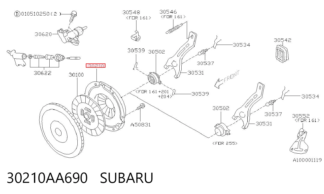 30210AA690 Subaru plato de presion del embrague funcion