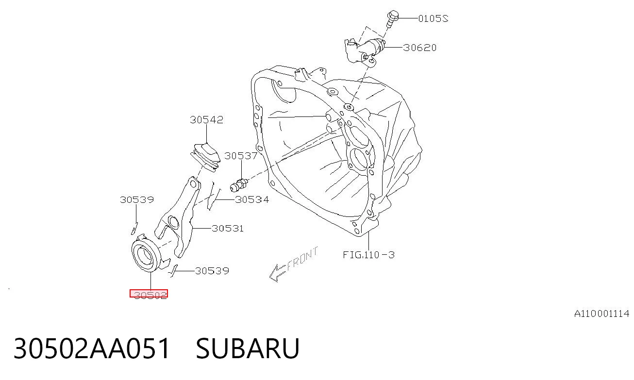 30502AA051 Subaru Cojinete embrague