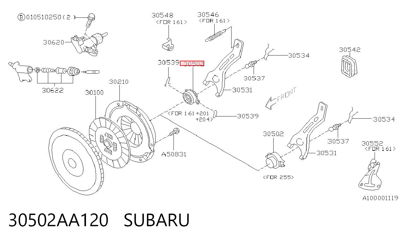 30502AA120 Subaru Cojinete embrague