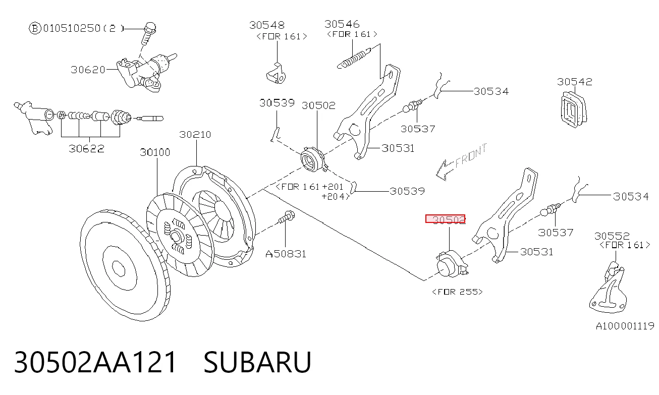 30502AA121 Subaru Cojinete embrague