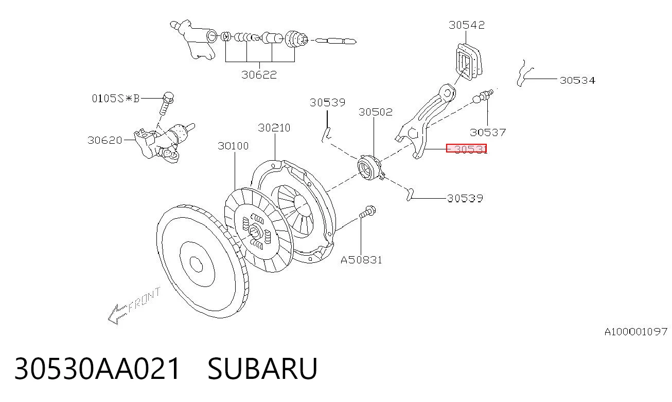 Horquilla de desembrague Subaru Forester IV