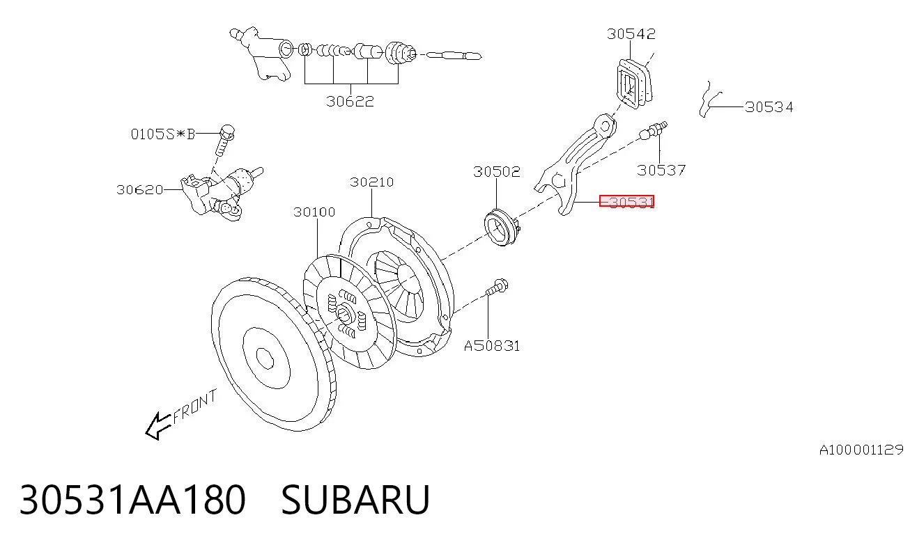 30531AA180 Subaru Horquilla de embrague