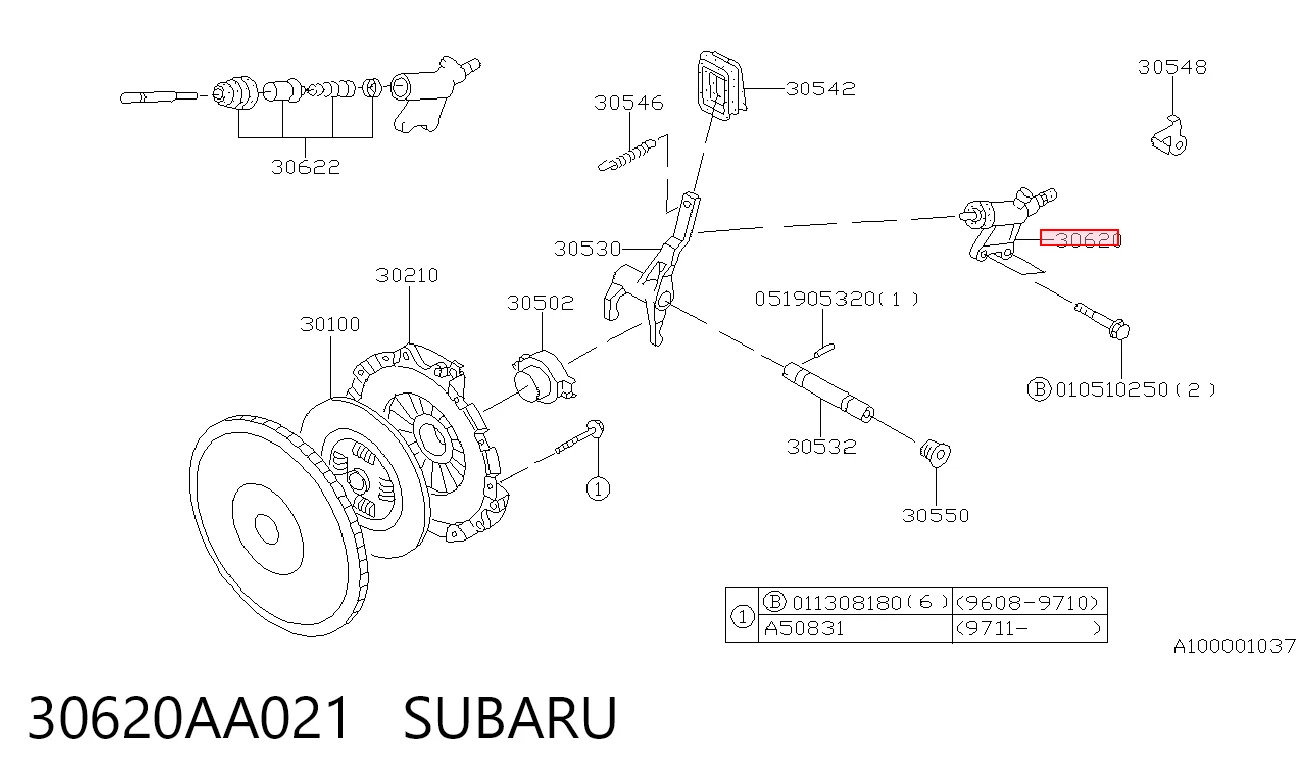 Comprar Cilindro receptor de embrague Subaru Impreza I GC a bajo precio