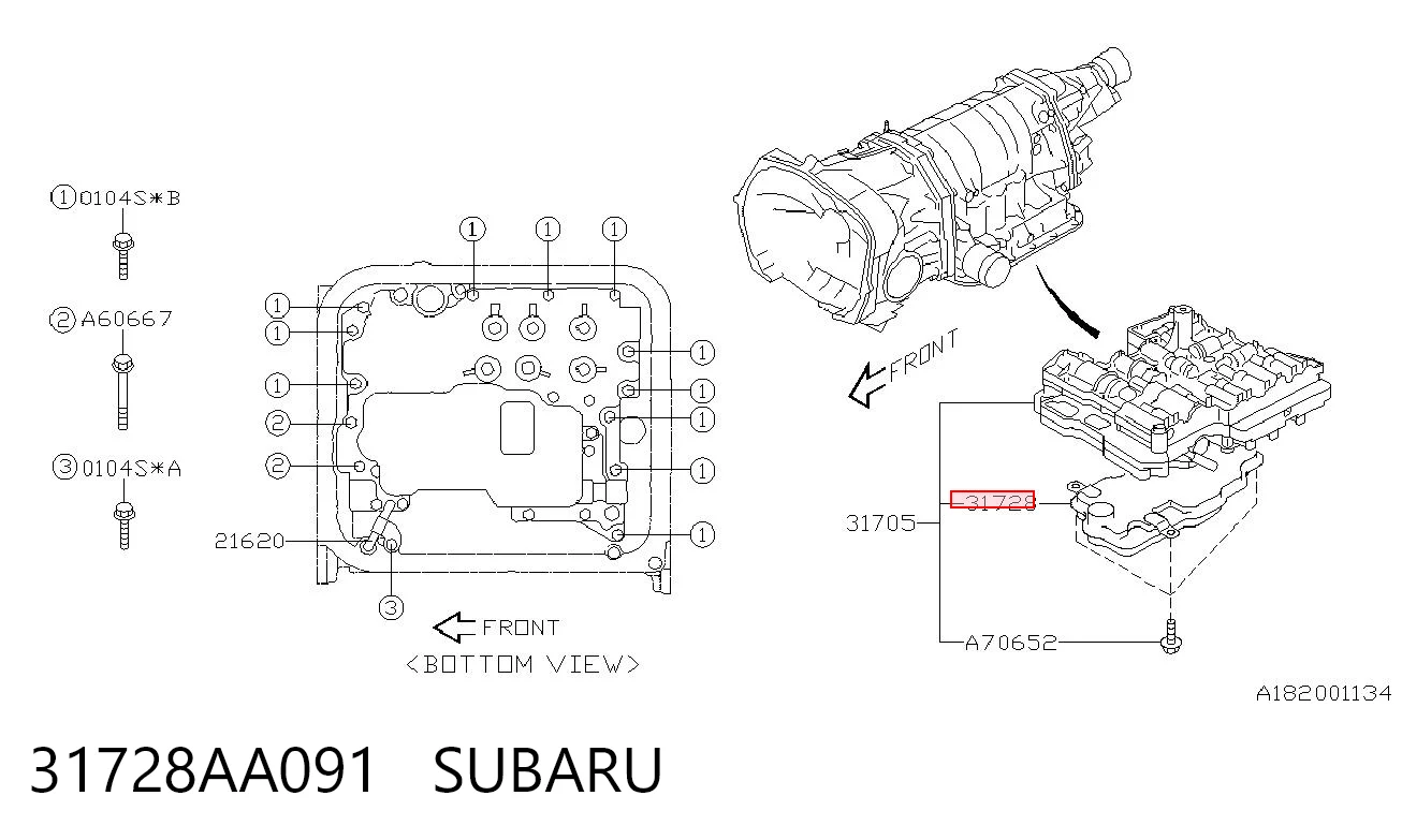 31728AA091 Subaru Filtro hidráulico transmisión automática