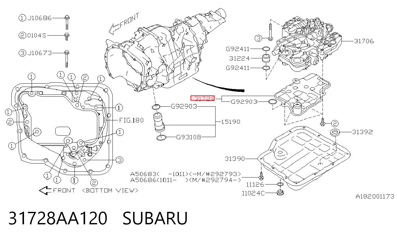 31728AA120 Subaru Filtro hidráulico transmisión automática
