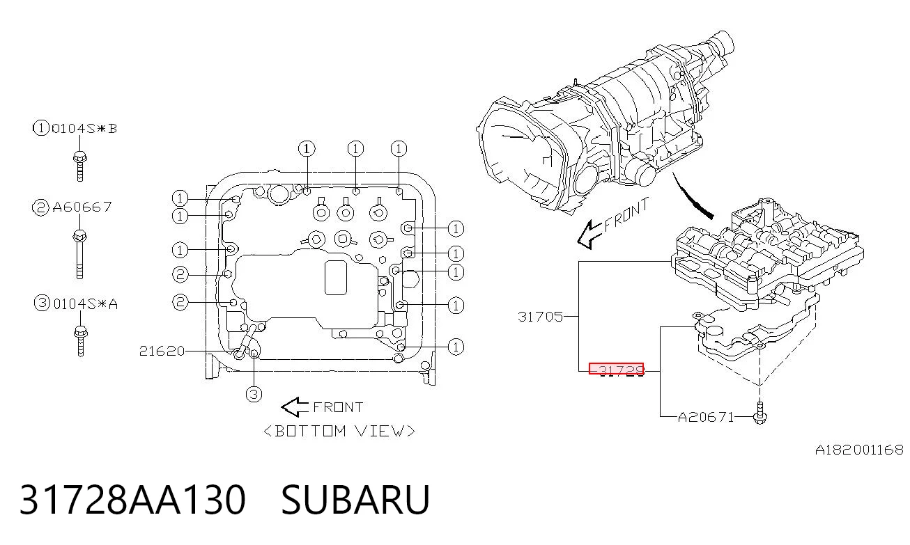 31728AA130 Subaru Filtro hidráulico transmisión automática