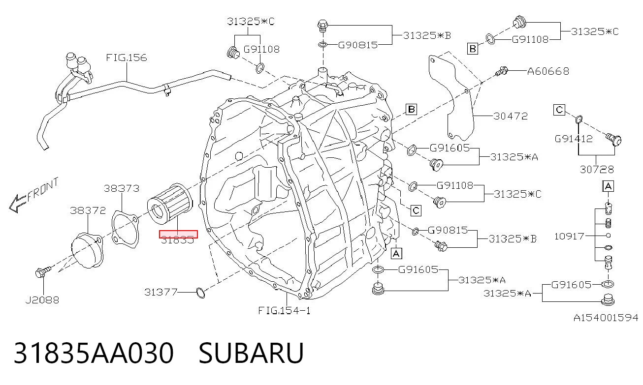 31835AA030 Subaru Filtro hidráulico transmisión automática