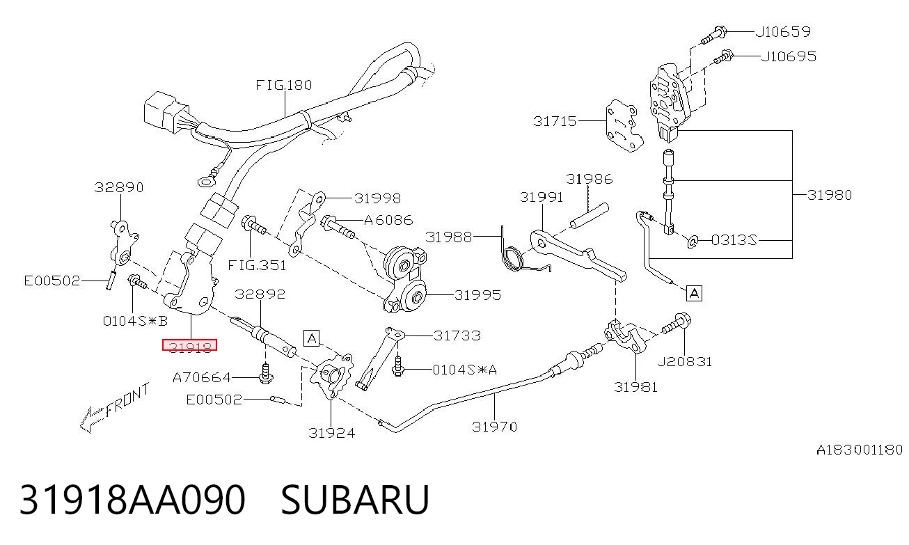 31918AA090 Subaru Sensor de posiciones de la transmisión automática