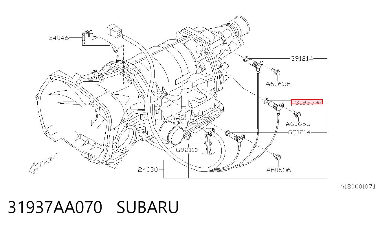 Captador de velocidad para Subaru Impreza II GD