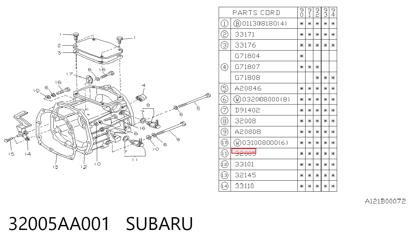 32005AA001 Subaru