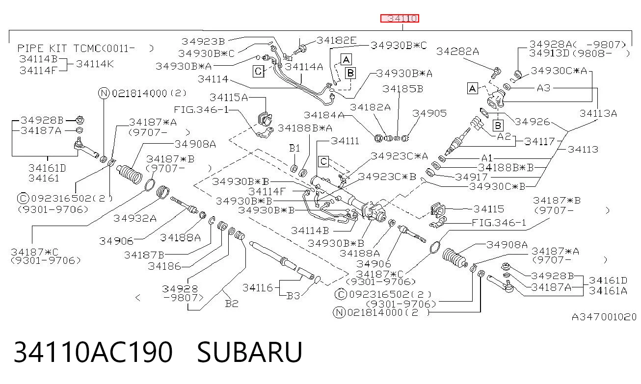 Comprar Cremallera de dirección Subaru Impreza I GF