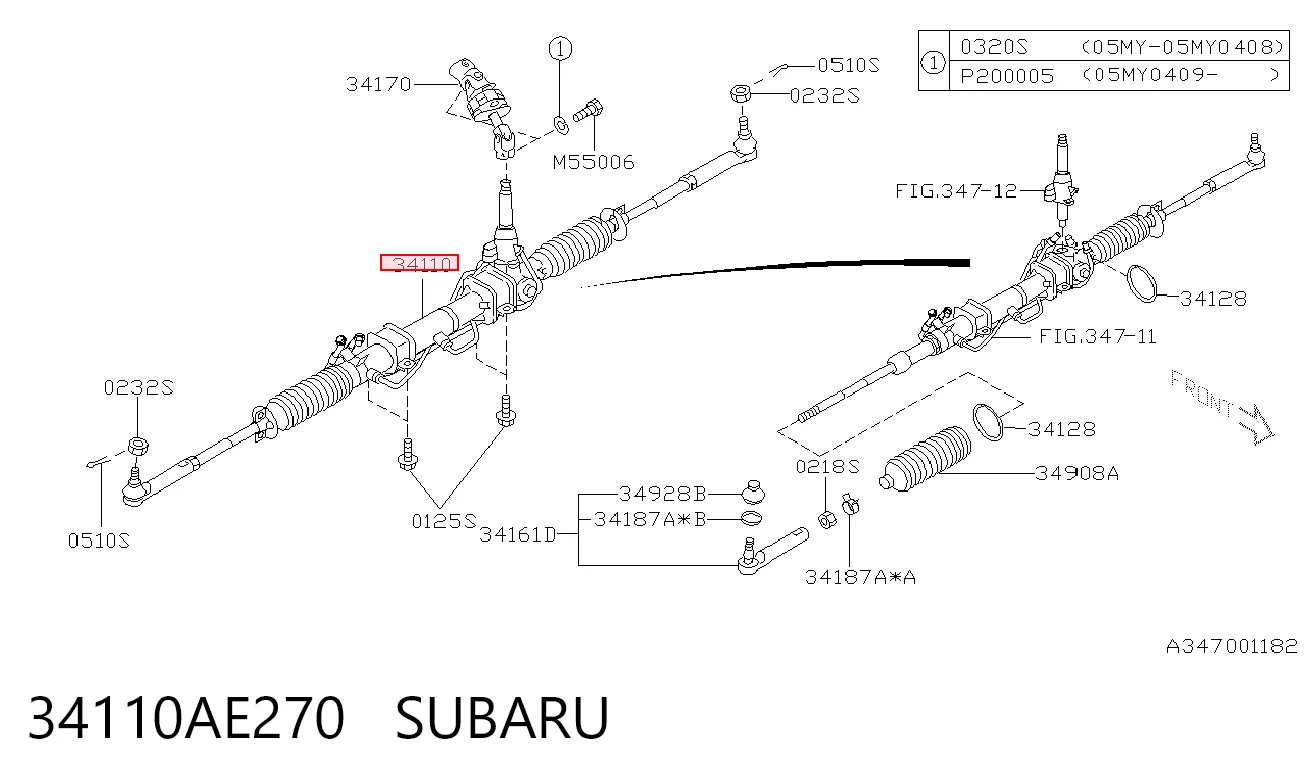 Engranaje de dirección Subaru Impreza II sedán (GD) (1999 - 2009) precio, desde 138,85 EUR
