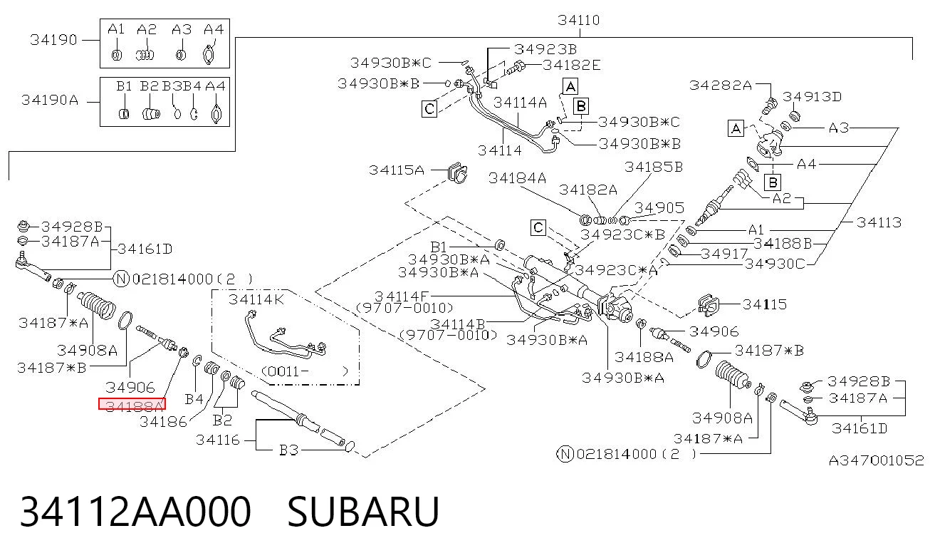 34112AA000 Subaru 
