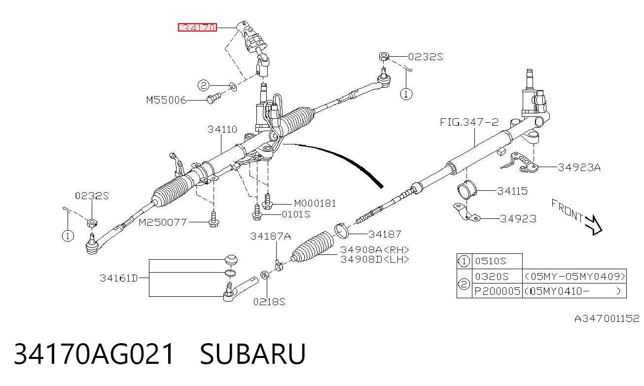 34170AG021 Subaru