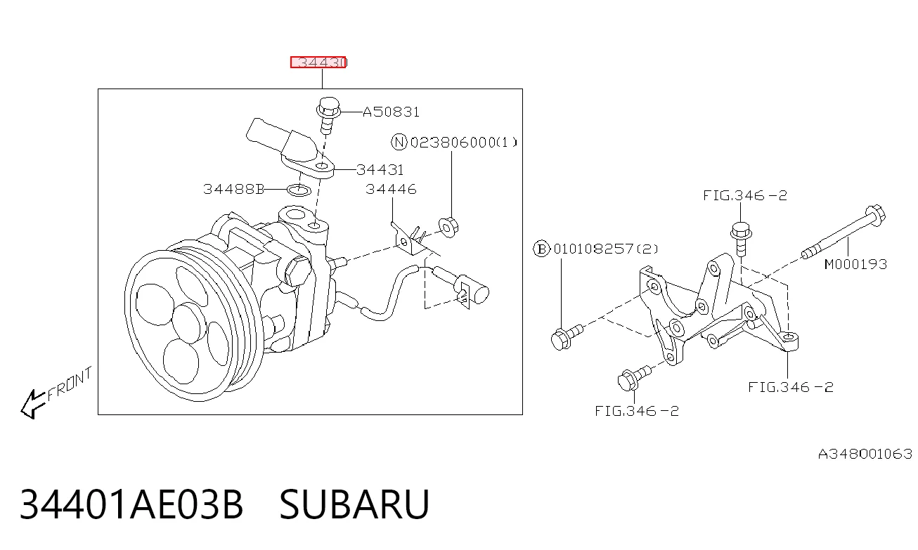 34401AE03B Subaru Bomba hidráulica de dirección