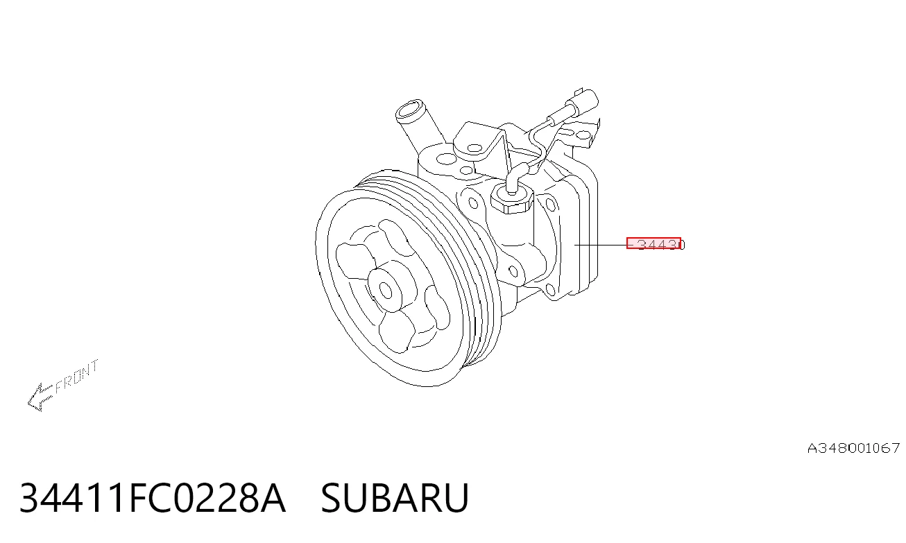 Bomba de dirección para Subaru Forester S10, SF