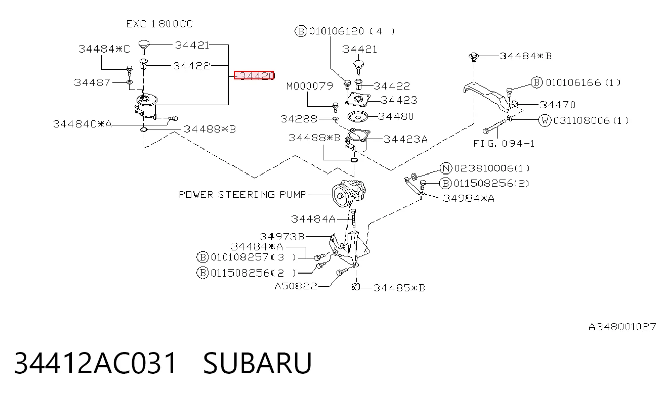 34412AC031 Subaru