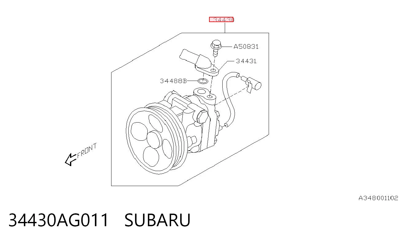 34430AG011 Subaru Bomba hidráulica de dirección