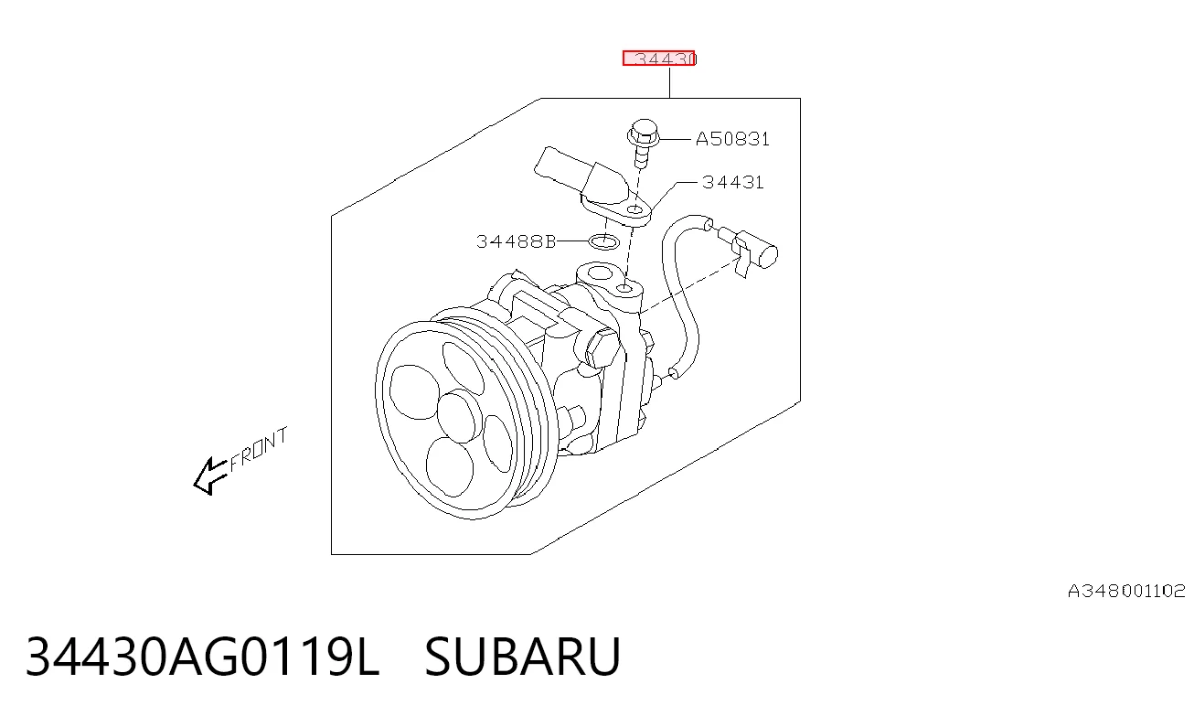 34430AG0119L Subaru Bomba hidráulica de dirección