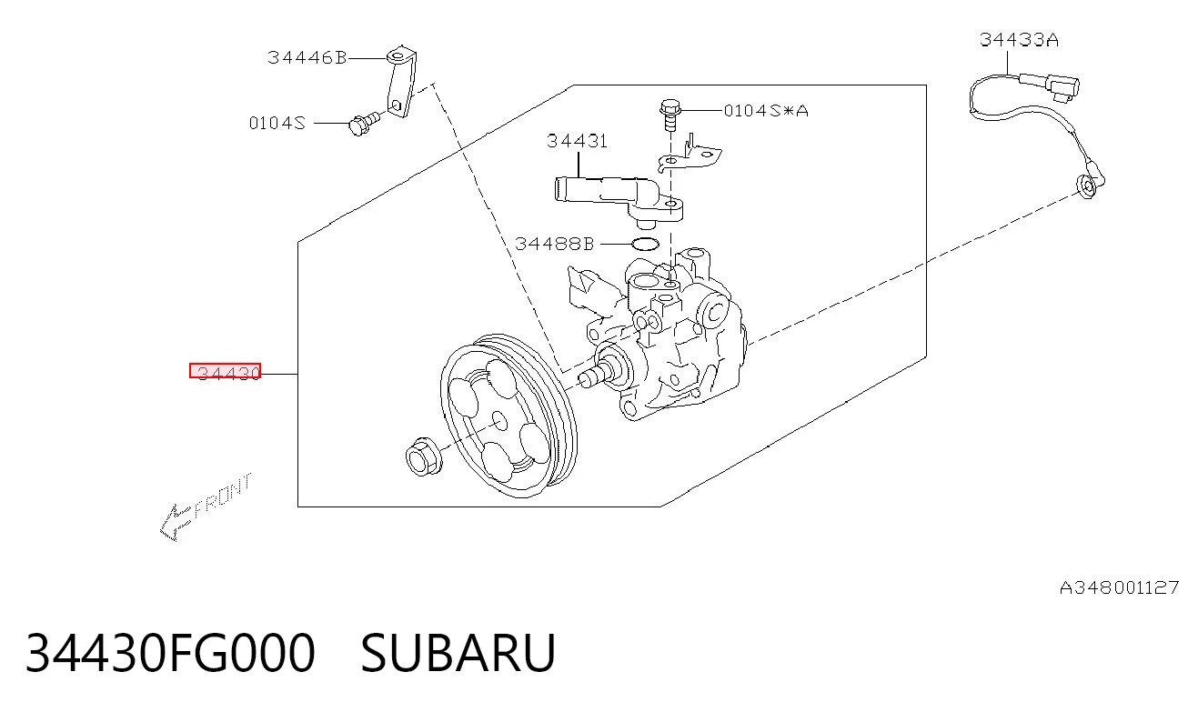 Bomba de dirección hidráulica Subaru Forester III
