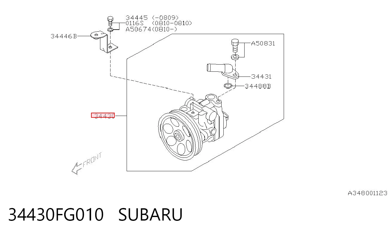 34430FG010 Subaru Bomba hidráulica de dirección