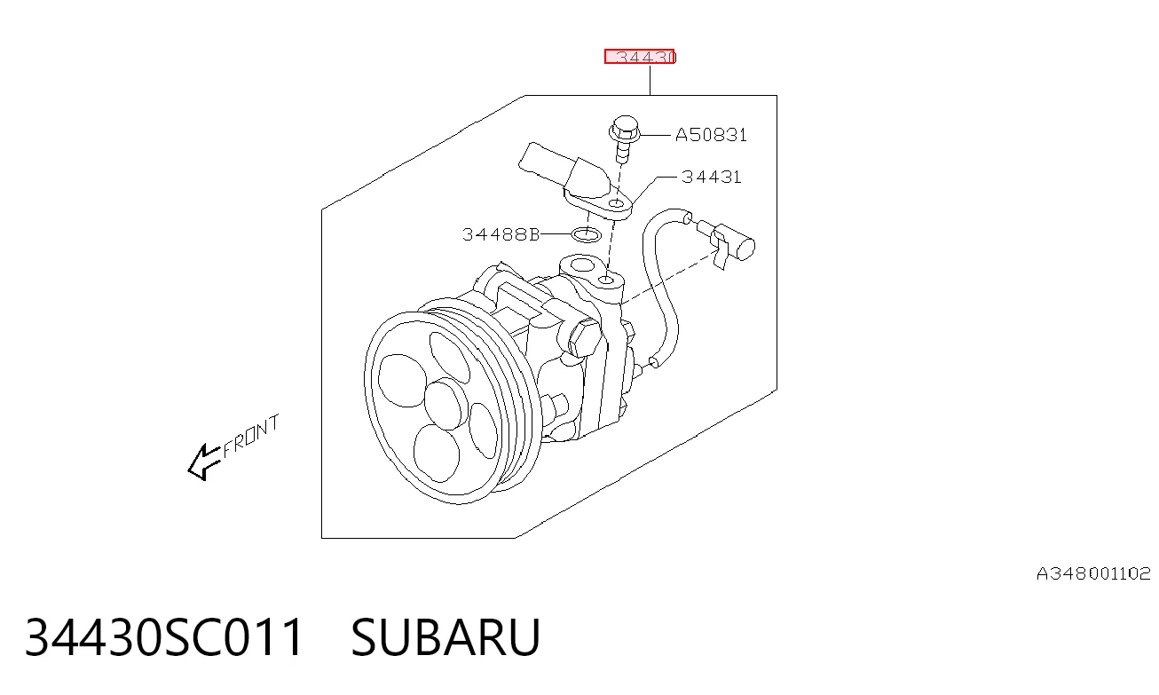 34430SC011 Subaru Bomba hidráulica de dirección