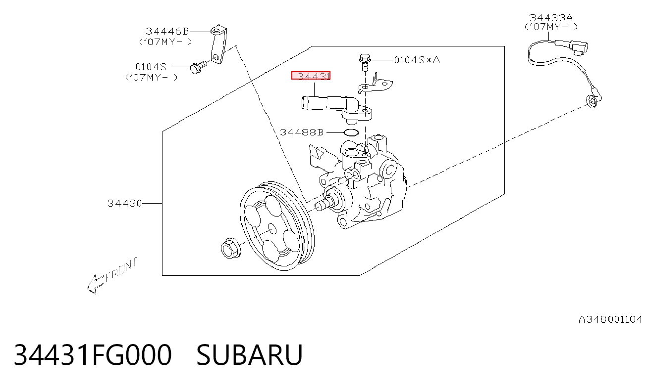 34431FG000 Subaru 