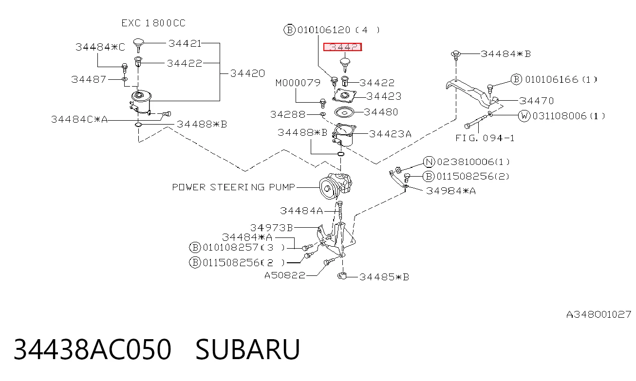 34438AC050 Subaru