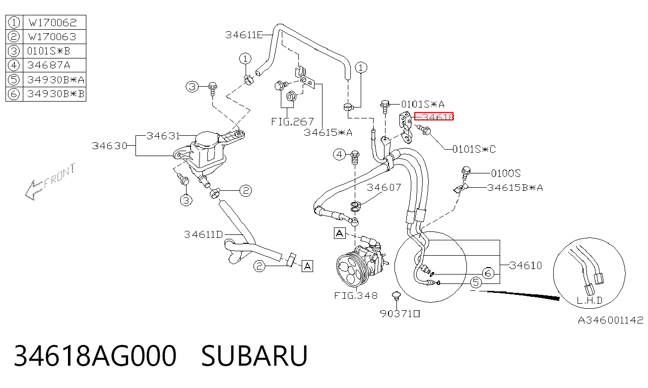 34618AG000 Subaru