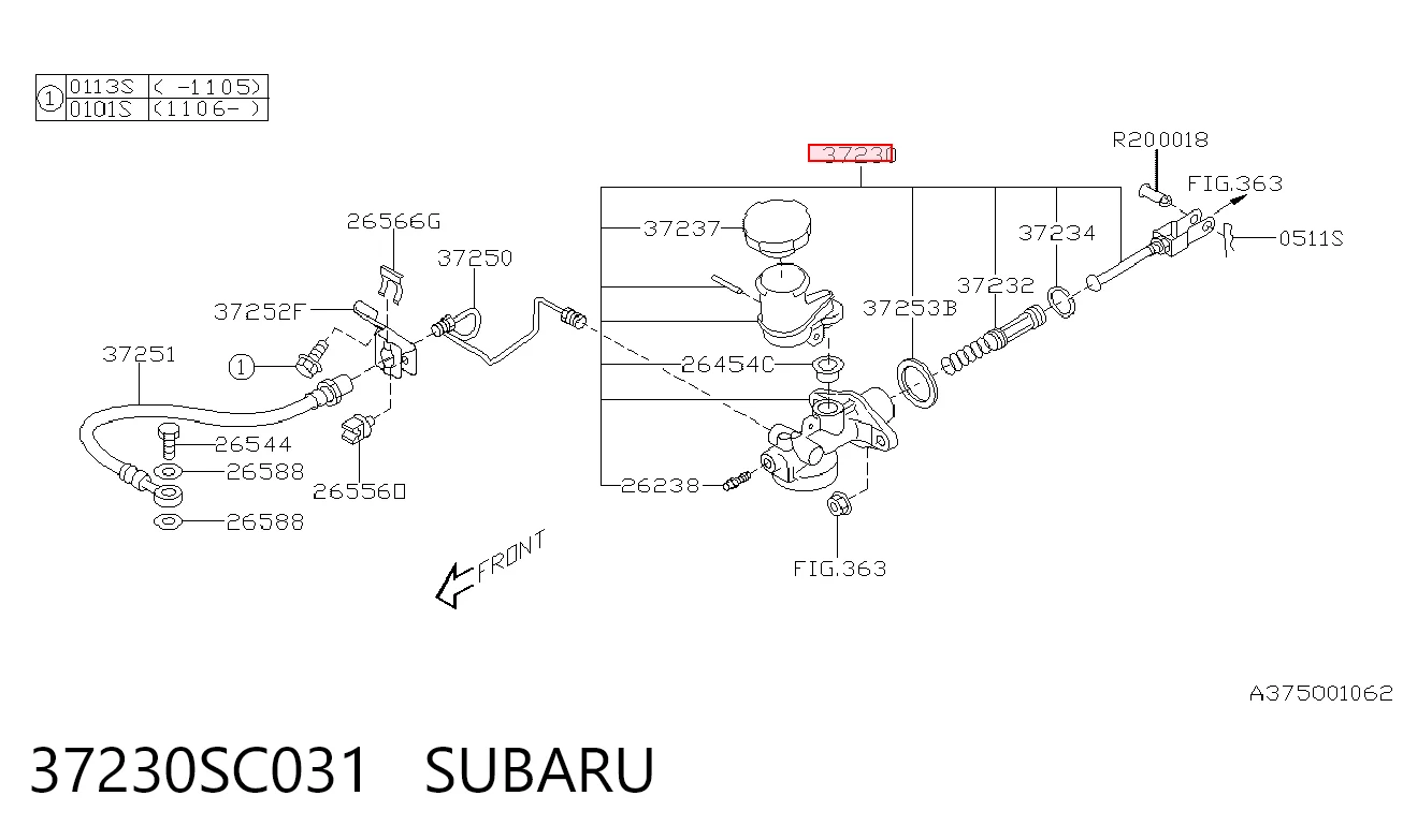 Comprar Cilindro maestro de embrague Subaru Forester III S12, SH a bajo precio