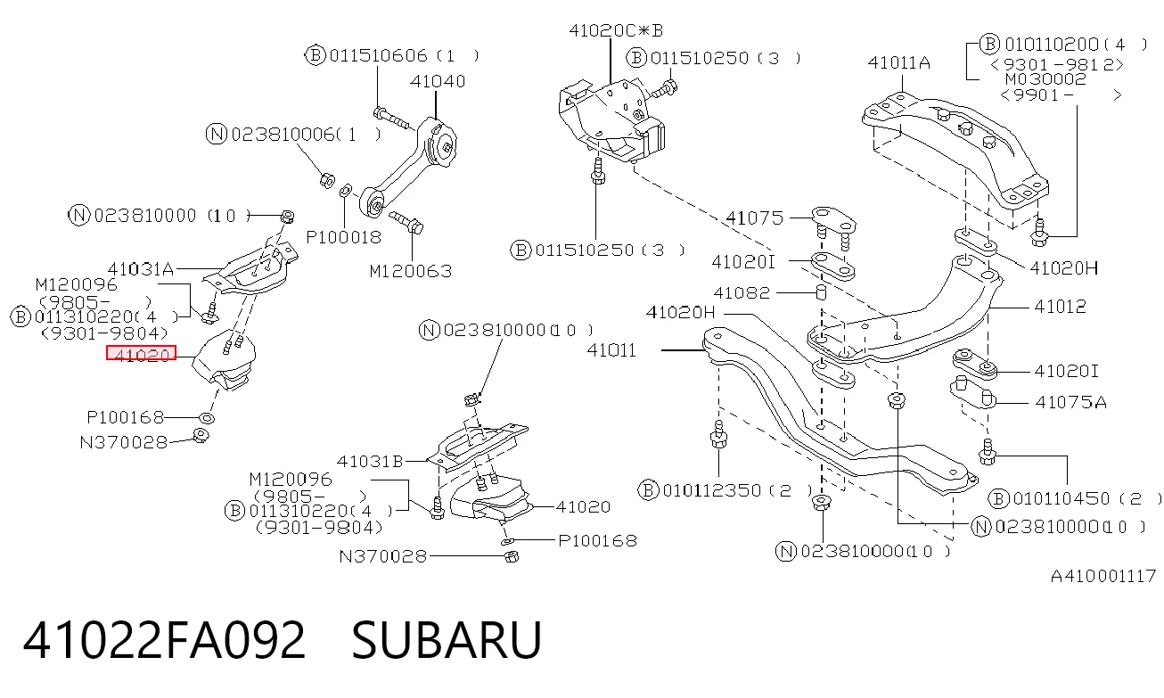 41022FA092 Subaru
