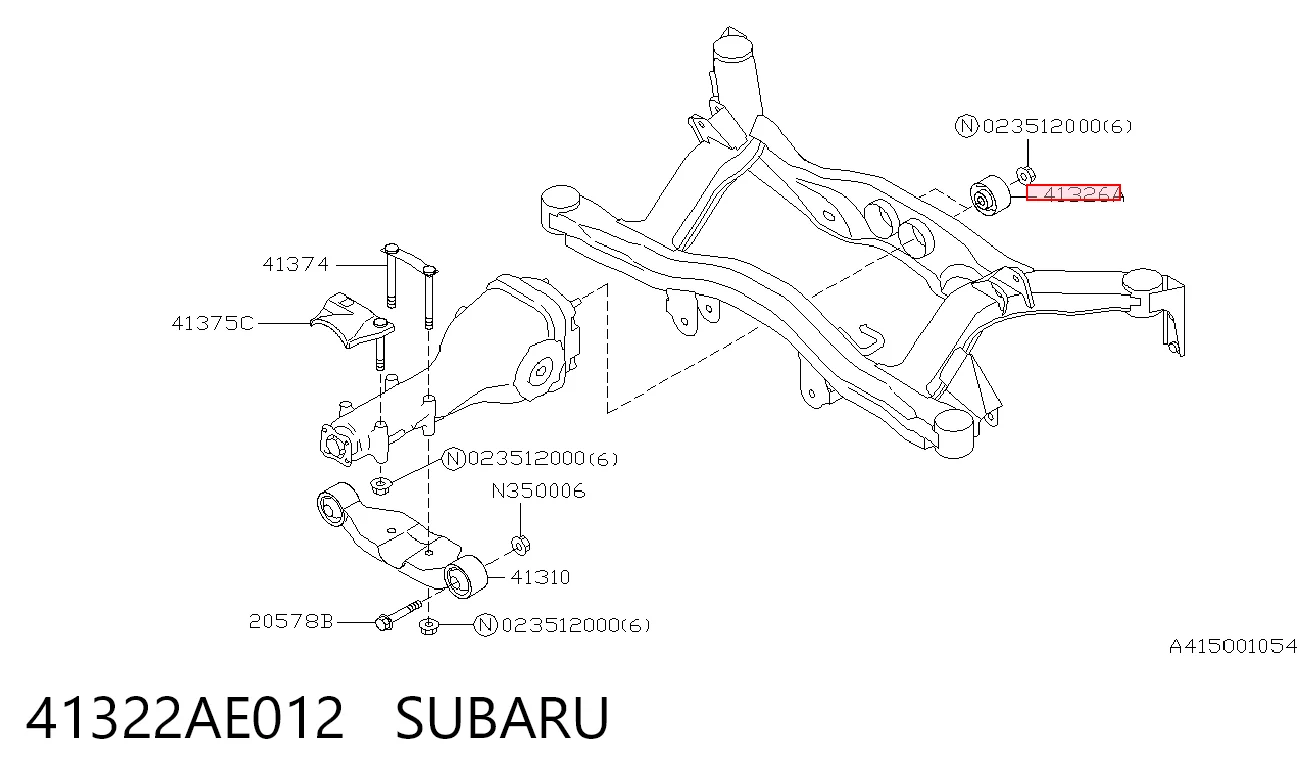 Silentblock del subchasis trasero Subaru Outback II familiar (B12, BE, BH) (1998 - 2003) precio, desde 13,78 EUR