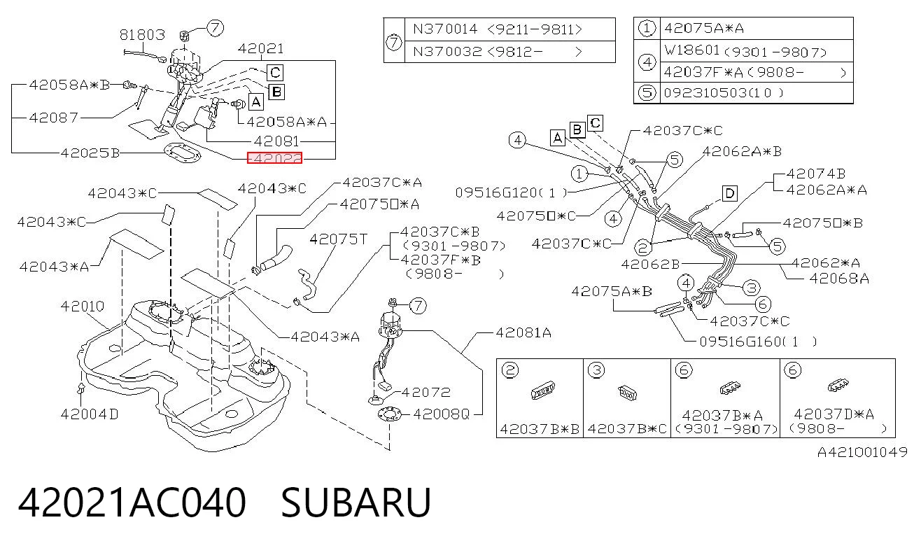 42021AC040 Subaru