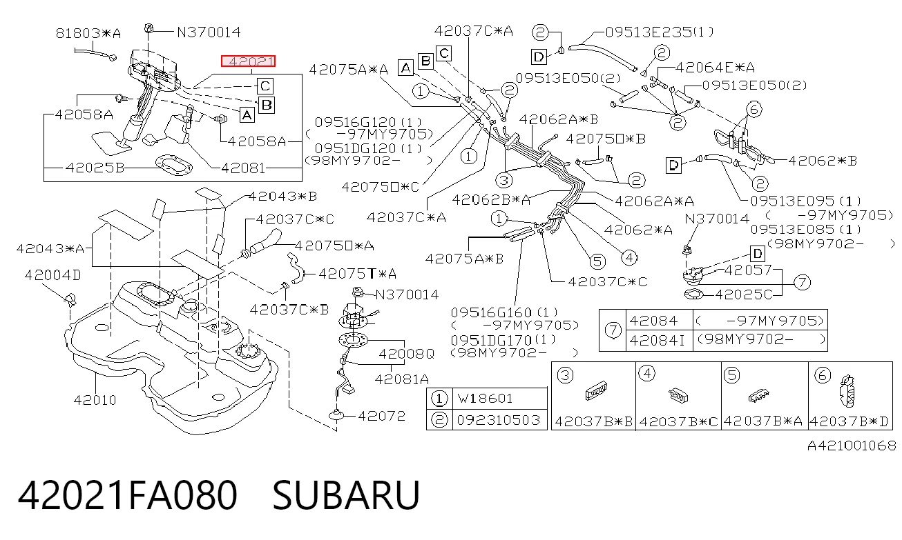 42021FA080 Subaru